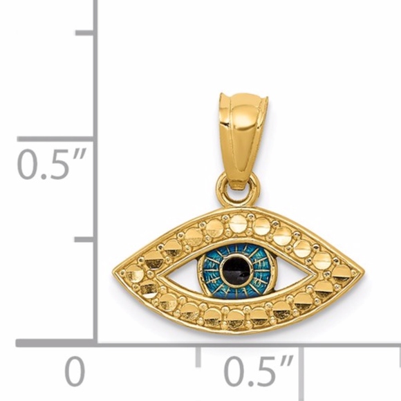 14K Evil Eye Pendant - Picture 3 of 5